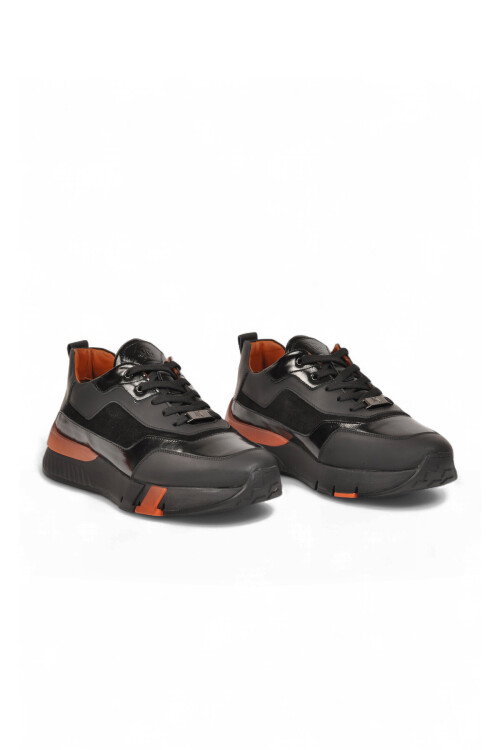 Hakiki Deri Bağcıklı Erkek Casual Sneaker Ayakkabı 152-24251