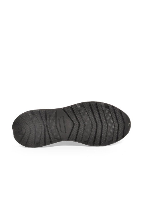 Siyah Hakiki Deri Lastikli Erkek Casual Ayakkabı Sneaker 272573