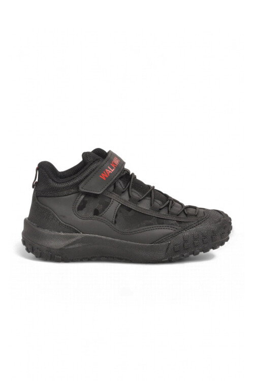 Siyah Kırmızı Cırt Bantlı Kauçuk Tabanlı Erkek Çocuk Sneaker Bot Nexo 2280