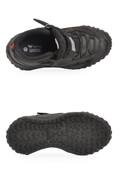 Siyah Kırmızı Cırt Bantlı Kauçuk Tabanlı Erkek Çocuk Sneaker Bot Nexo 2280