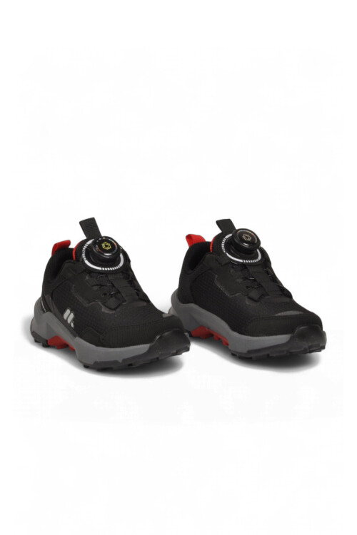 Akıllı Bağcıklı Kauçuk Taban Erkek Çocuk Siyah Yürüyüş ve Spor Ayakkabı BS-İH1-P-240