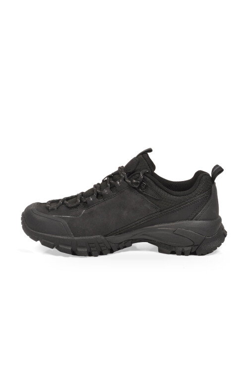 Siyah Bağcıklı Kaymaz Tabanlı Su İtici Unisex Outdoor Trekking Ayakkabı 171954B-1