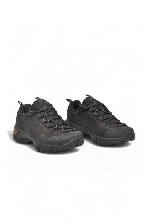 Siyah Bağcıklı Kaymaz Tabanlı Su İtici Unisex Outdoor Trekking Ayakkabı 171954B-1