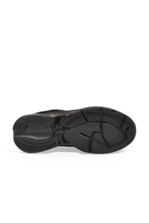 Siyah Hafif Rahat Esnek Bağcıklı Erkek Yürüyüş ve Spor Ayakkabı Sneaker Chıve V1 101 26570