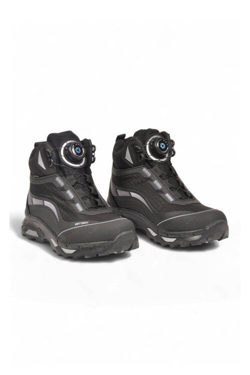 Siyah Akıllı Bağcıklı Kaymaz Tabanlı Erkek Çocuk Outdoor Bot 1040