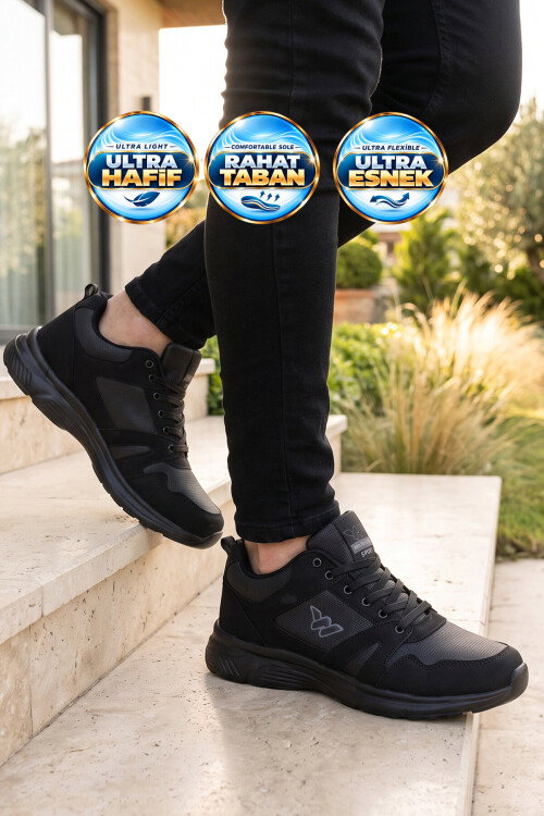 Walkway Bağcıklı Hafif Esnek Erkek Yürüyüş ve Spor Ayakkabı Sneaker Core 020