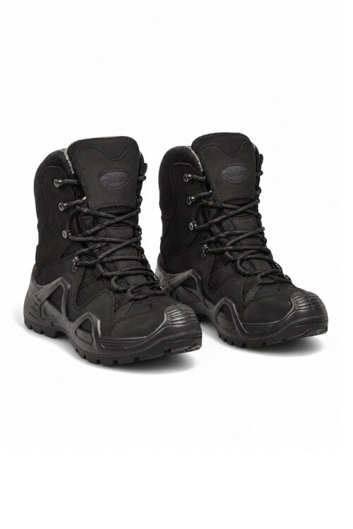 Su Geçirmez Kayma Tabanlı Siyah Nubuk Hakiki Deri Erkek Outdoor Trekking Bot P1490