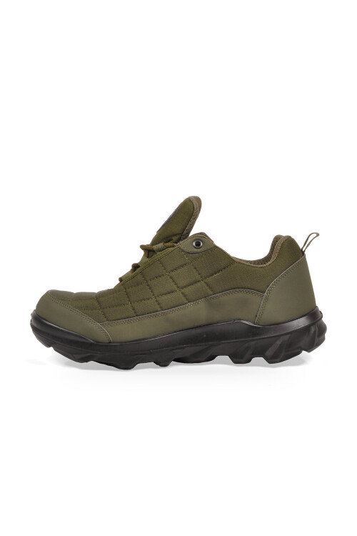 Tekstil Haki Bağcıklı Kaymaz Tabanlı Su Geçirmez Erkek Outdoor Ayakkabı M7203