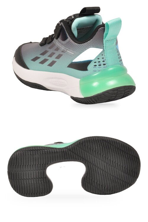 Akıllı Bağcıklı Hafif Rahat Yeşil Unisex Çocuk Spor Ayakkabı Sneaker Play P
