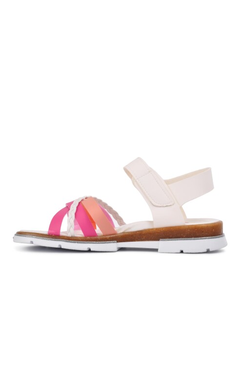 White-Pink Orthopedic Girls Sandals 001 F