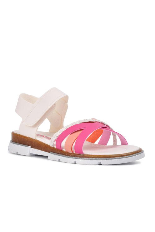 White-Pink Orthopedic Girls Sandals 001 F