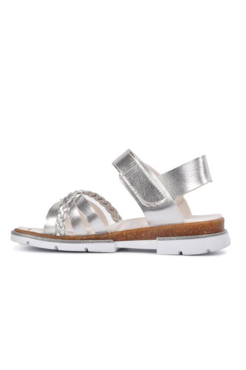 Gümüş Ortopedik Kız Çocuk Sandalet 001 P