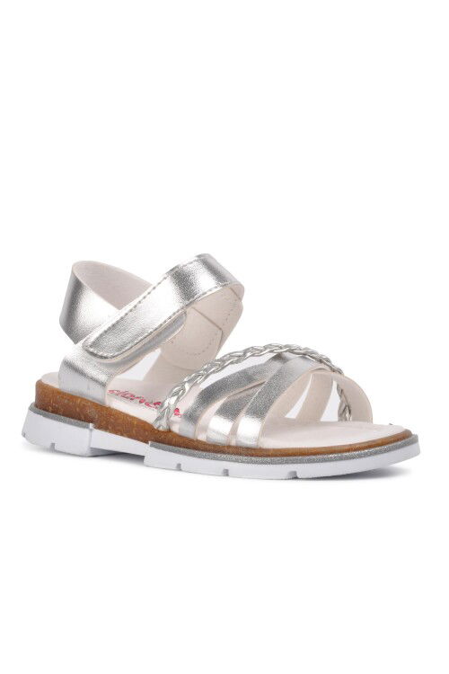 Gümüş Ortopedik Kız Çocuk Sandalet 001 P