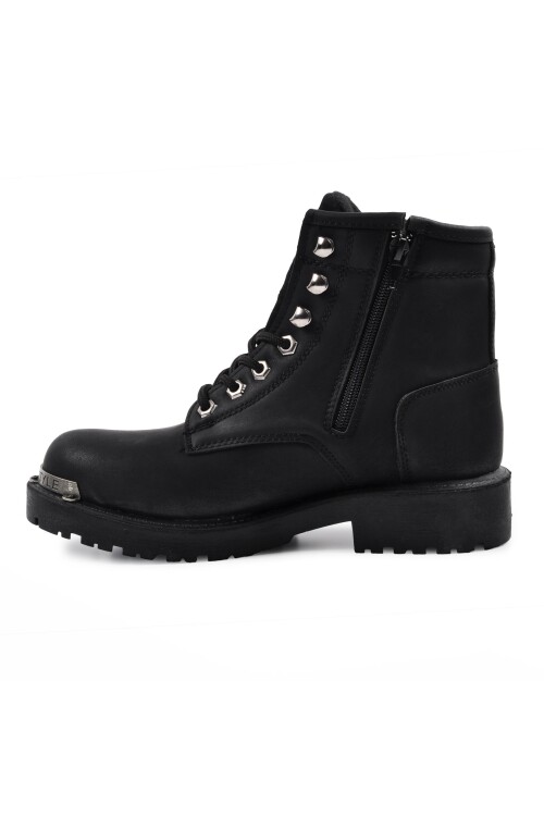 Siyah Fermuarlı Bağcıklı Unisex Bot 1172 G