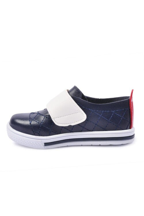 Navy Blue White Orthopedic Baby Shoes 21K01 B