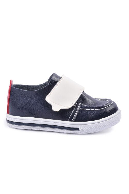 Navy Blue White Orthopedic Baby Shoes 21K02 B