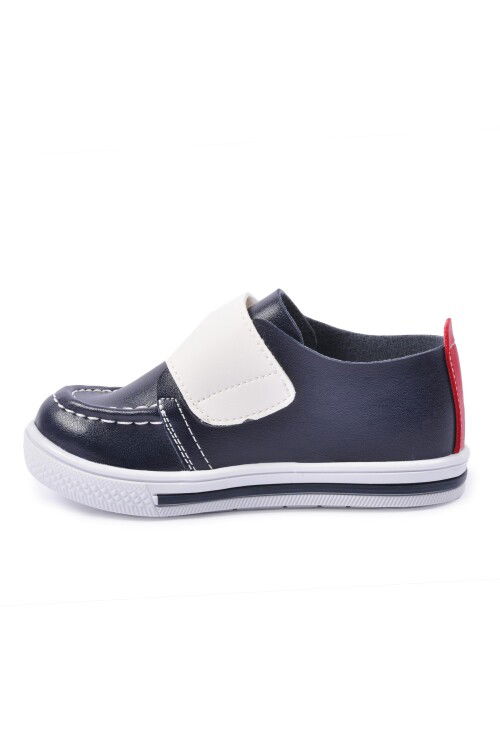 Navy Blue White Orthopedic Baby Shoes 21K02 B