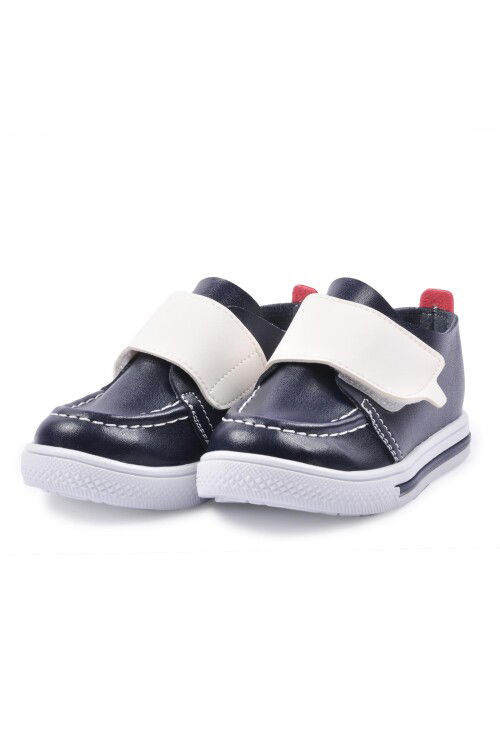 Navy Blue White Orthopedic Baby Shoes 21K02 B
