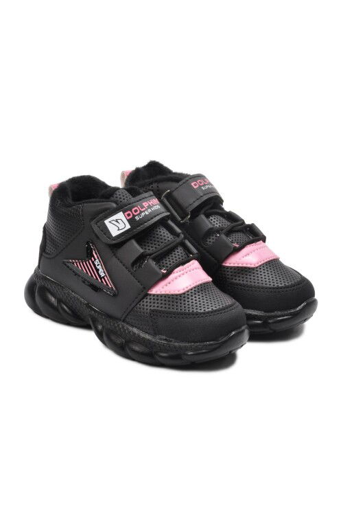 Black-Pink Childrens Boots 629 B