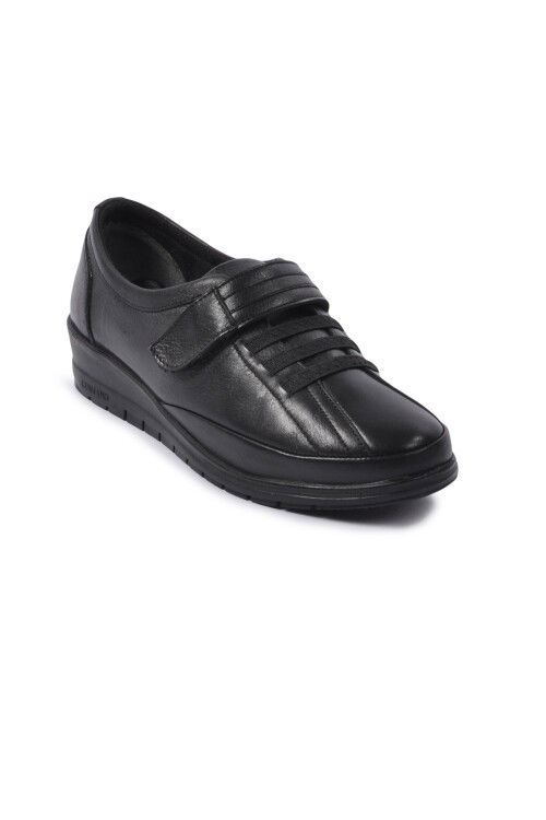 Black Genuine Leather Anatomic Womens Casual Shoes 7679 Z