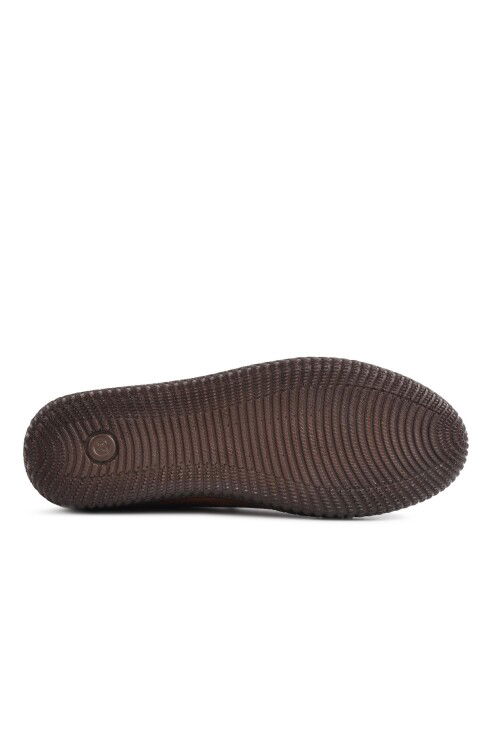 حذاء كاجوال نسائي تشريحي من الجلد الطبيعي باللون البني 7892 Z