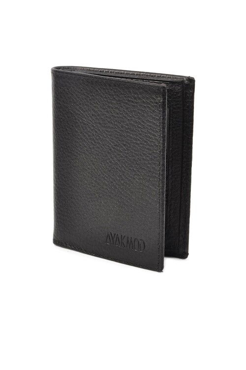 Black Genuine Leather Mens Wallet 8006