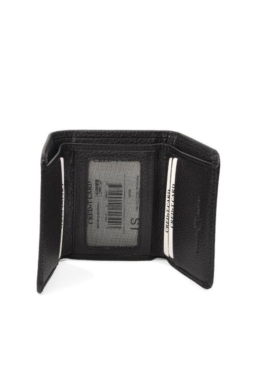 Black Genuine Leather Mens Wallet 8022