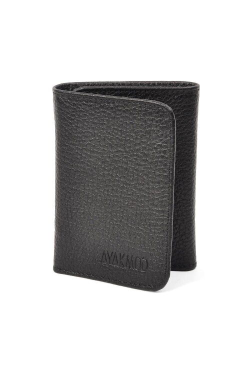Black Genuine Leather Mens Wallet 8022