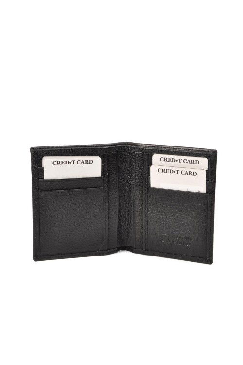 Black Genuine Leather Mens Wallet 8025
