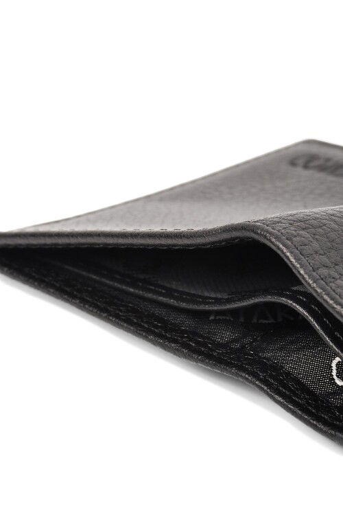 Black Genuine Leather Mens Wallet 8025