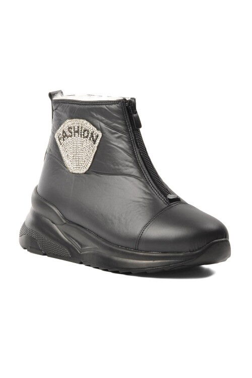 Black Narrow Fit Womens Snow Boots 1321 Z