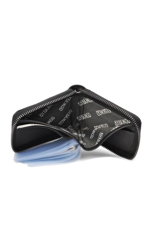 Black Genuine Leather Mens Wallet 9523