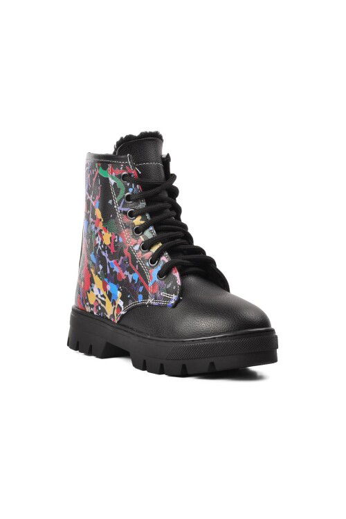 Black Orthopedic Unisex Childrens Boots 2301001 F