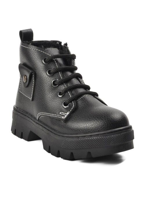 Black Orthopedic Boys Boots 2301003 P