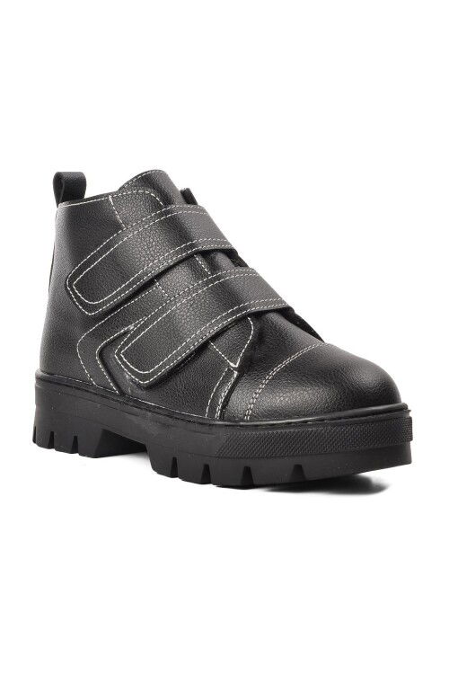 Black Orthopedic Boys Boots 2301004 F