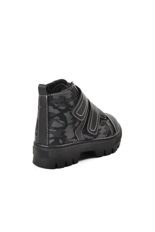 Black Camouflage Orthopedic Boys Boots 2301004 P