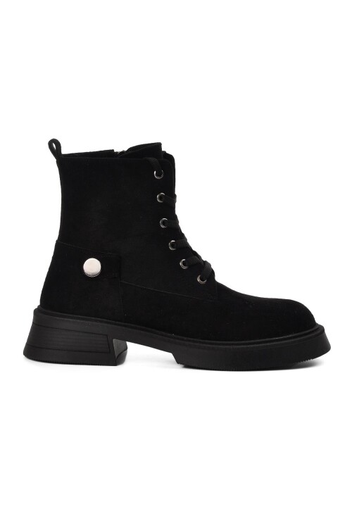 Siyah Süet  Kadın Bot K610 Z