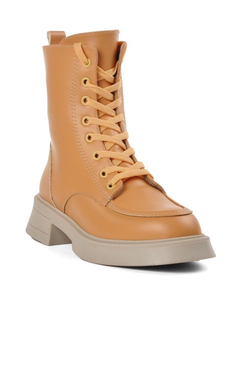 Nude Bağcıklı Fermuarlı Kadın Bot K611 Z