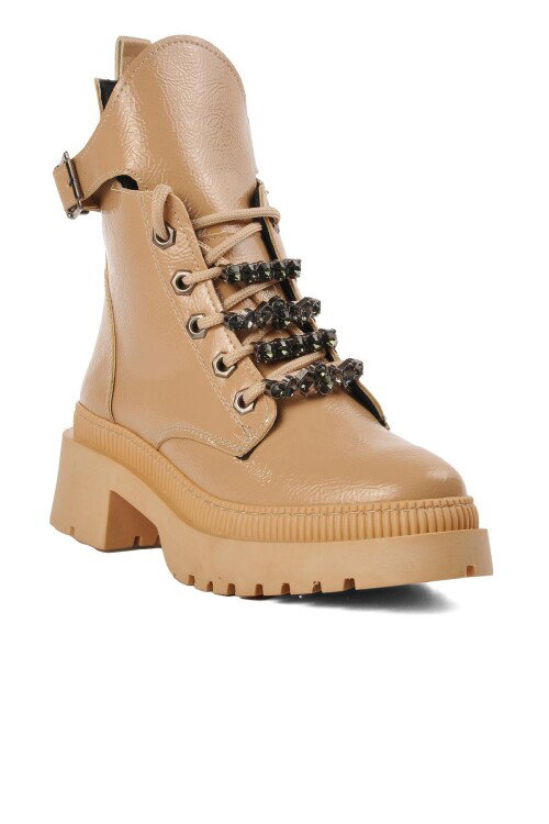 Nude Kırışık Rugan  Kadın Bot K9030 Z