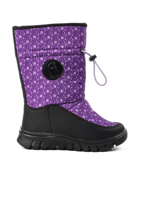 Purple Water Repellent Girls Snow Boots Maria P