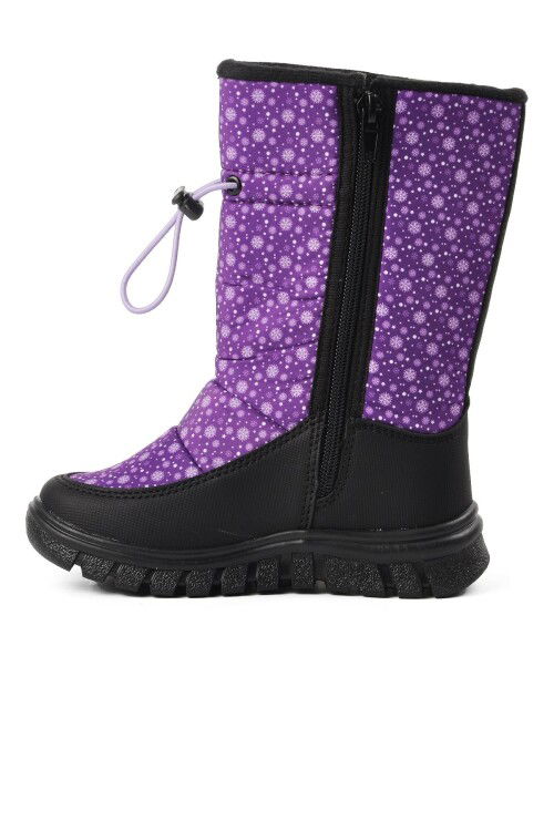 Purple Water Repellent Girls Snow Boots Maria P
