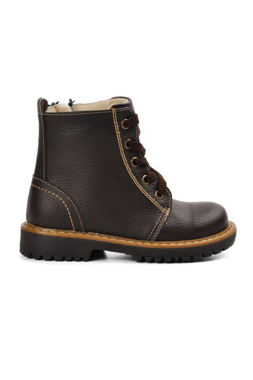 Brown Unisex Kids Boots ŞNG 2301998 P