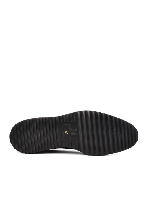 حذاء رجالي كلاسيكي من الجلد الطبيعي باللون الأسود اللامع 1566 M