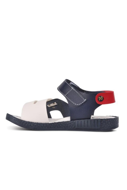 Navy Blue White Orthopedic Boys Sandals 210107 C