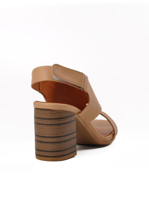 Nude Genuine Leather Womens Heeled Sandals 2108502Y Z