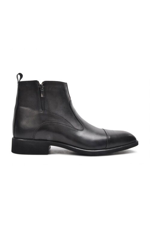 Black Genuine Leather Mens Chelsea Boots 02173 M