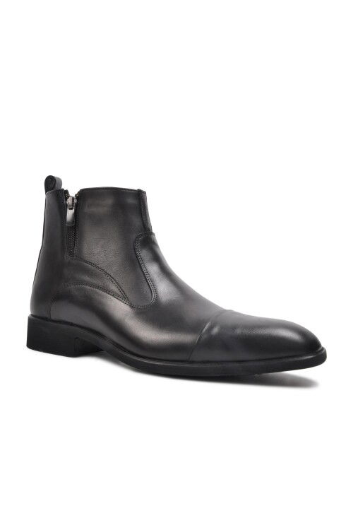 Black Genuine Leather Mens Chelsea Boots 02173 M