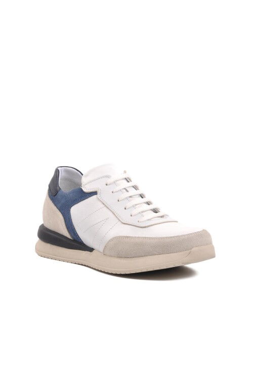 White-Navy Blue Mens Casual Shoes 231180 M