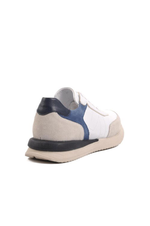 White-Navy Blue Mens Casual Shoes 231180 M