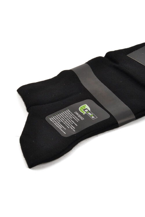 Black Unisex Long Bamboo Socks 24K003
